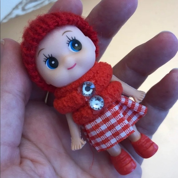 Toddler elf doll RED girl looks cute on a shelf - Picture 2 of 5